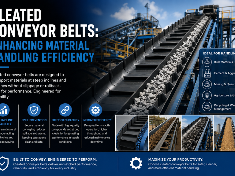 Cleated Conveyor Belts Enhancing Material Handling Efficiency
